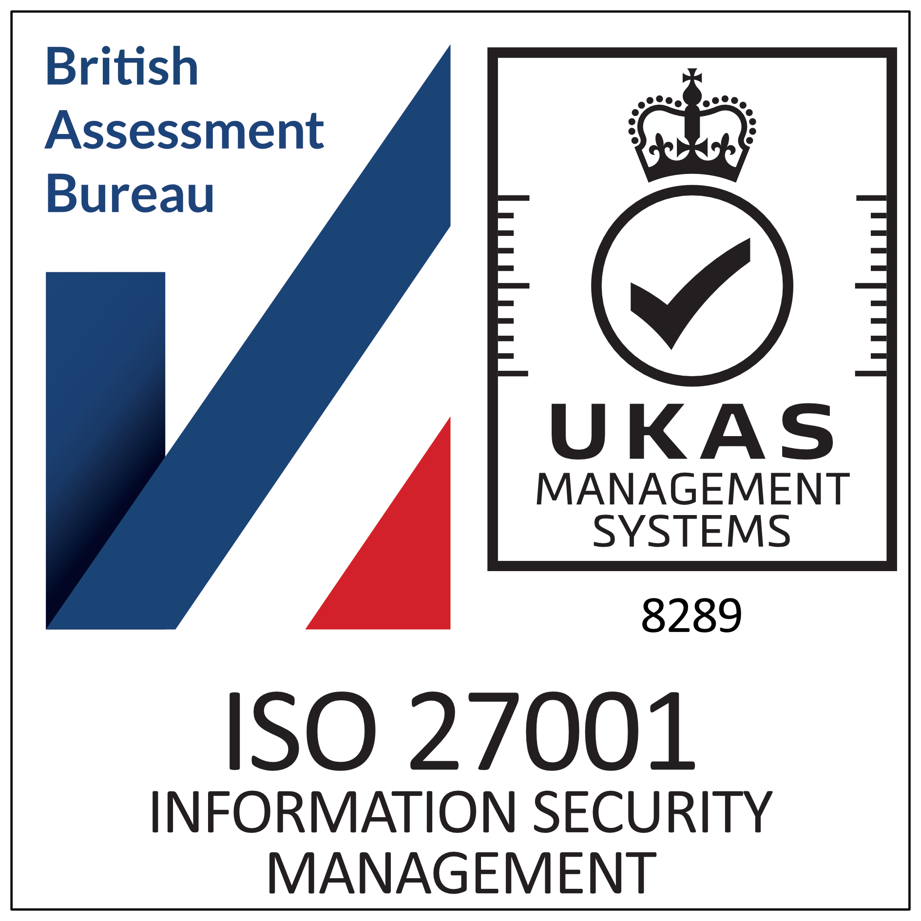 ISO 27001 UKAS Accredited Badge